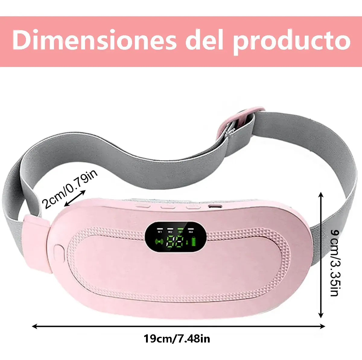 Cinturón Térmico Anticólicos Menstruales Recargable