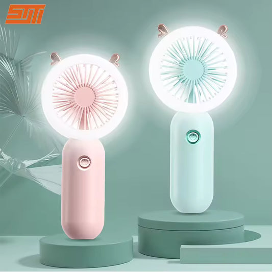 MINI VENTILADOR CON OREJITAS LED