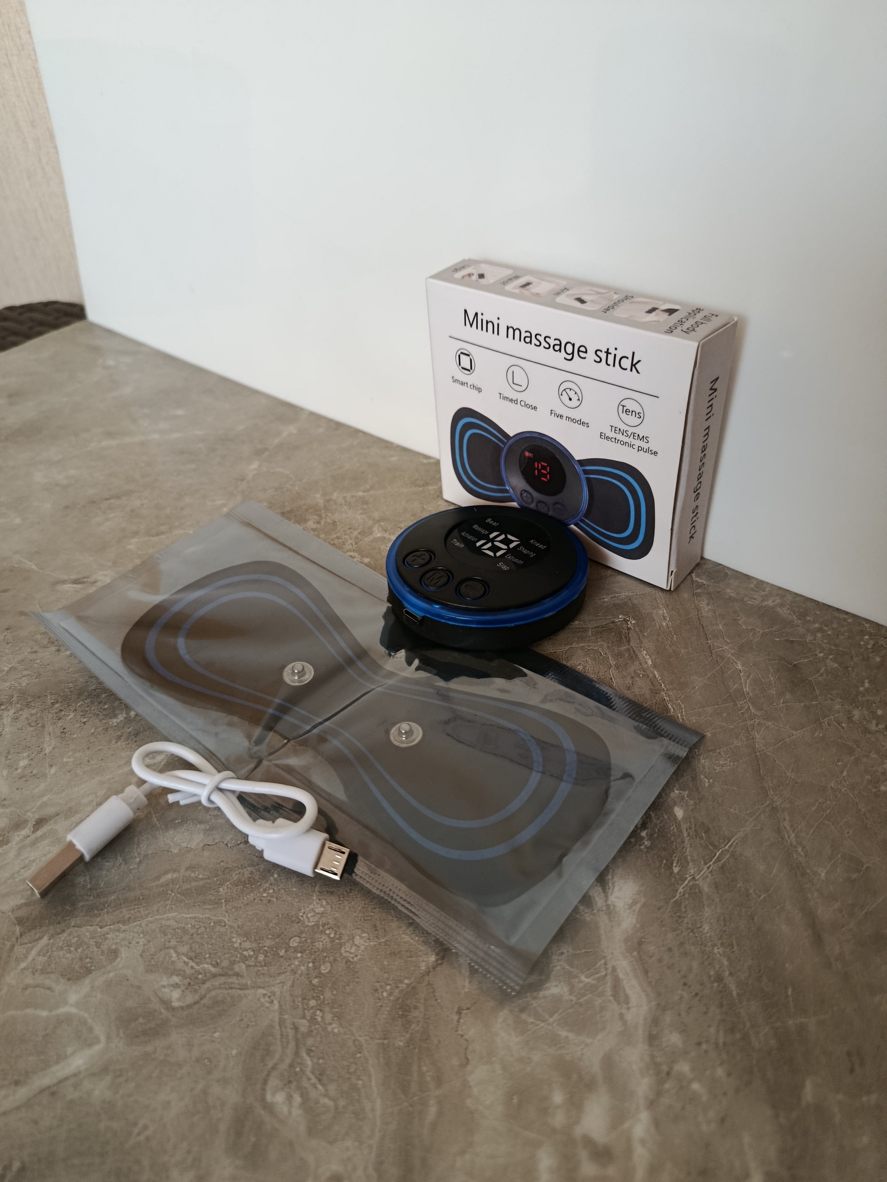 Combo 2 en 1 Masajeador EMS para Pies + Mini Electroestimulador